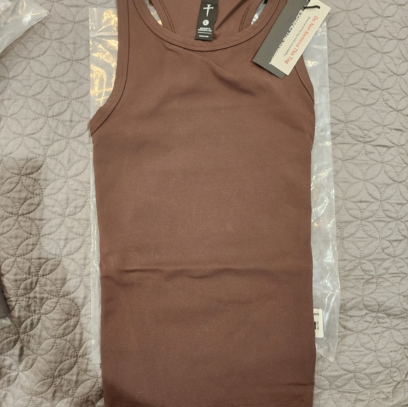 New with Tags Three Nails 3 Nails Women's Nova Tank Chocolate Brown Workout Top - Picture 7 of 7